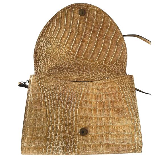 Amelia Berko Vintage Leather Tan Clutch Handbag, Retro Purse, Italian Leather - Picture 3 of 11